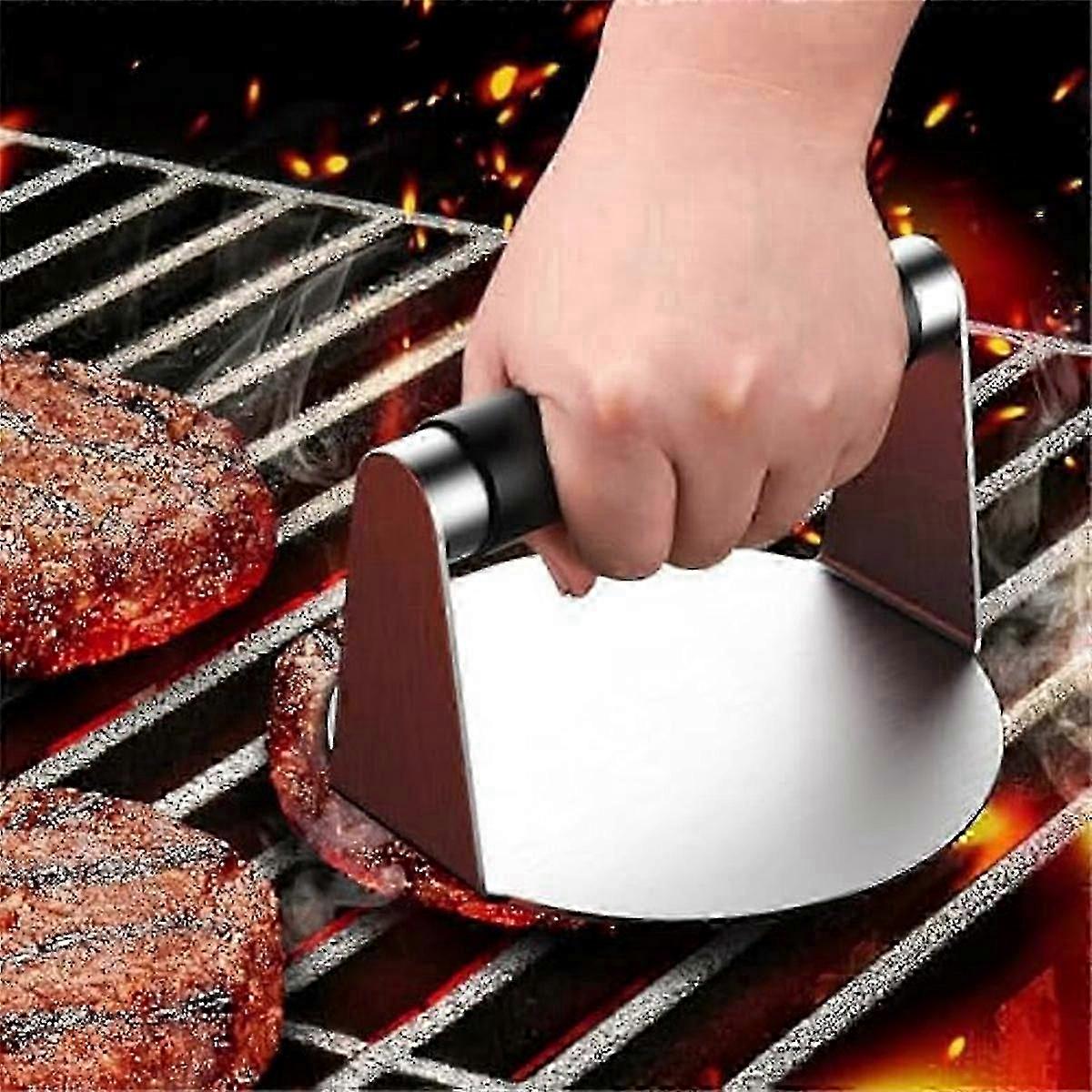 Griddle-Safe Stainless Burger Press