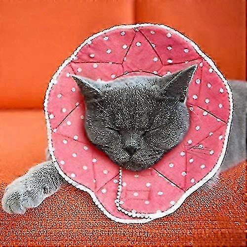 Scratch Bite Resistant Post-surgery Collar for Cats Dogs, Waterproof, Adjustable