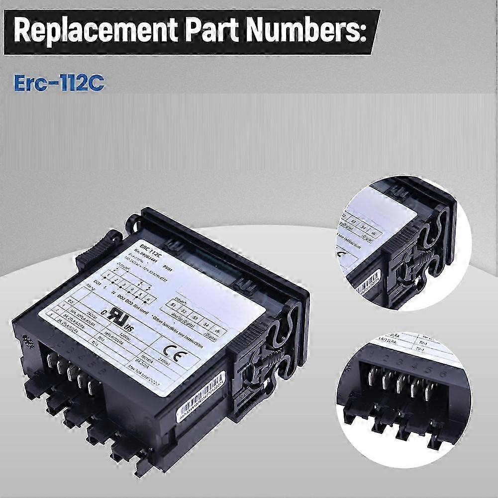 Erc112C Temperature Controller Kit, Electronic Refrigeration Controller with Sensor Compatible with 080G3491
