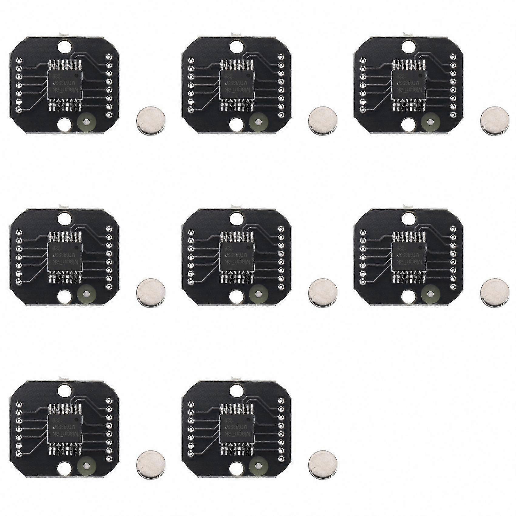Magnetic Encoder Module, 8x MT6835 21-Bit PWM/SPI Interface for Brushless Motor, Compatible with AS5048