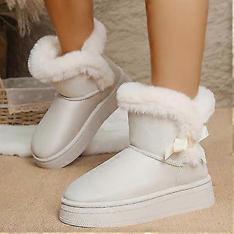 Large Size Padded Warm High-top Cotton Shoes Female 2025 Fall and Winter New Round Head Casual Muffin Thick Bottom Snow Boots