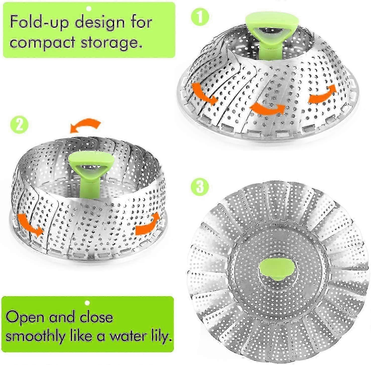 Stainless Steel Collapsible Steamer Insert