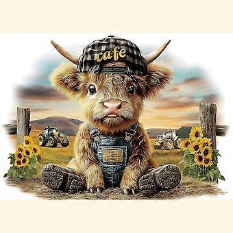 Highland Cow - Cool Calf Advanced Challenge Puzzle JI-842