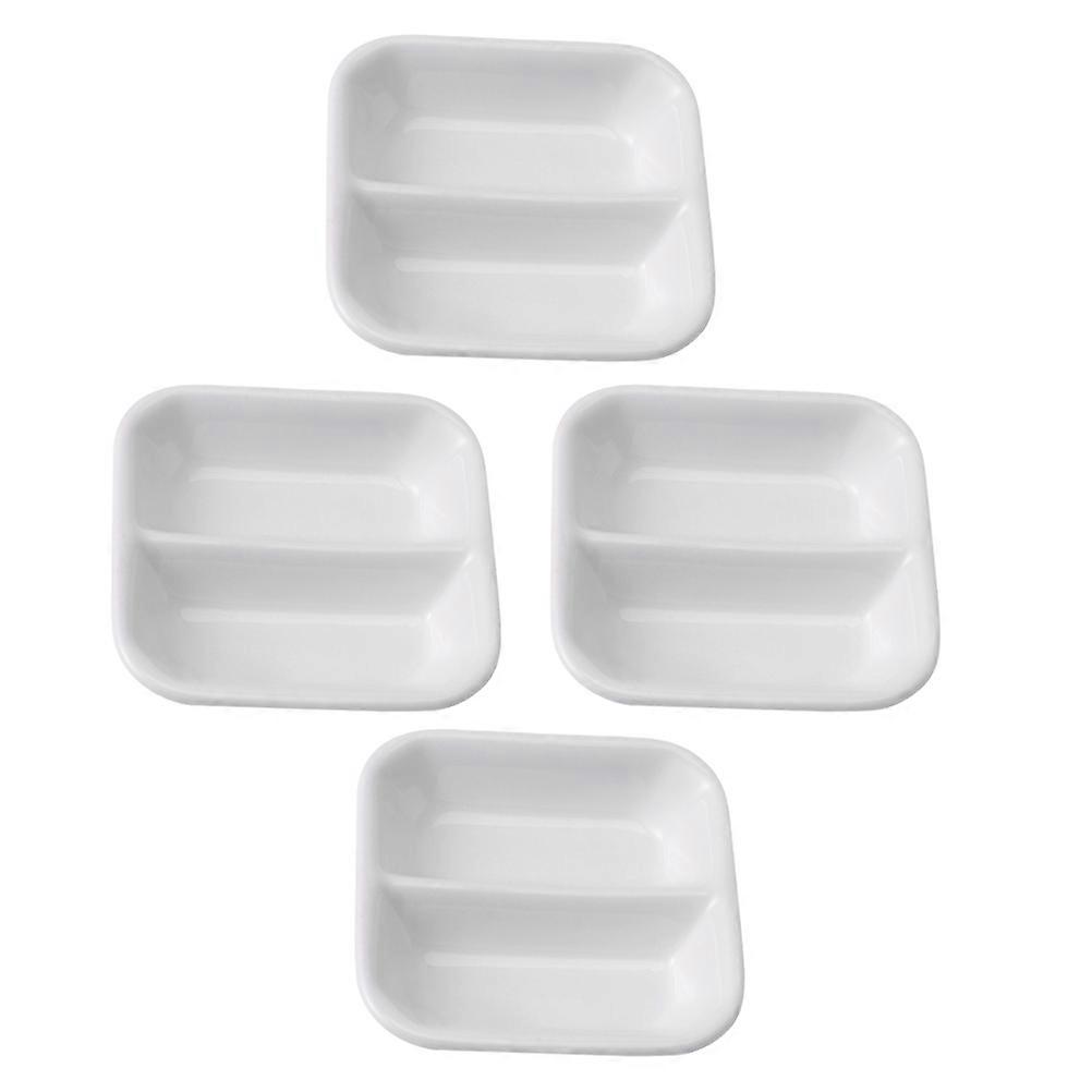 Ceramic Snack Dish for Kitchen Pure White Material Set
