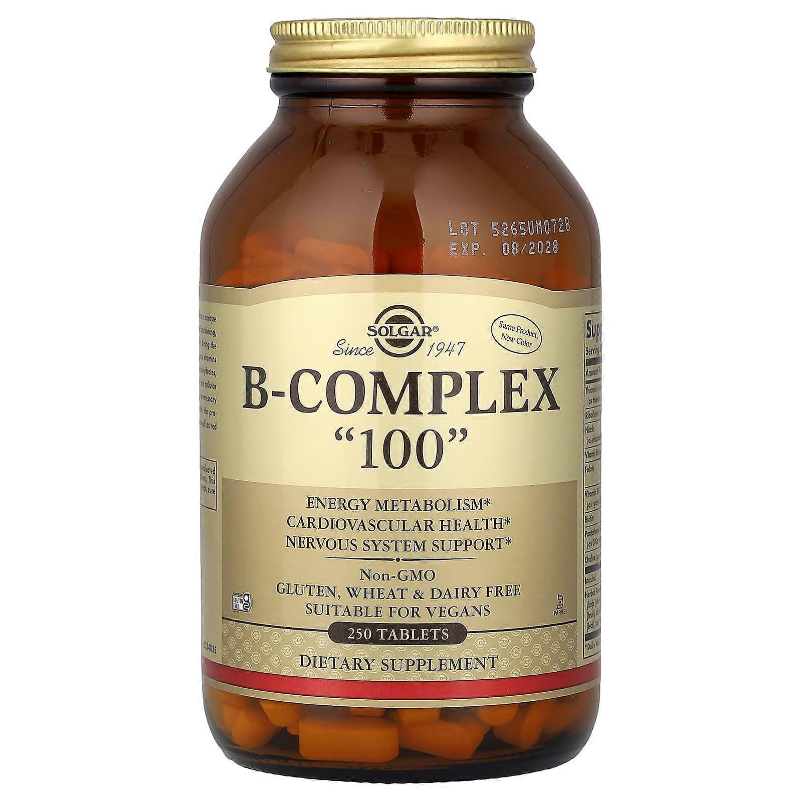 Solgar, B-Complex "100", 250 Tablets