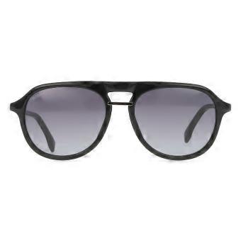 Boss 1435/S 807/9O, komplette Brille, schwarze Pilotenbrille für Herren, mit UV-Schutz, Original.