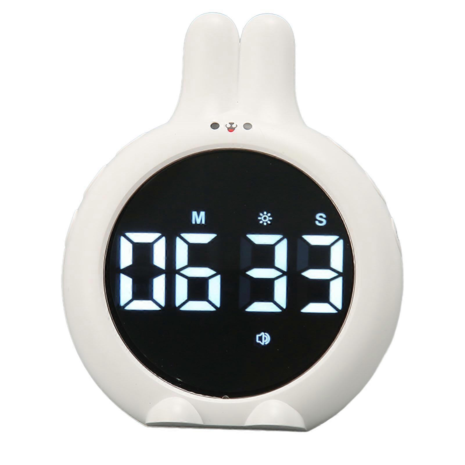 Cute Bunny Countdown Timer for Kids Magnetic Back Improved Time Management Skills LCD Kitchen Timer