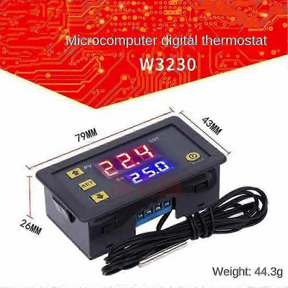 12V Thermostat Control with 20A Probe Temperature Regulator