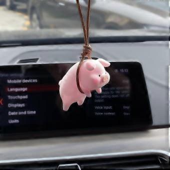Car Rear View Mirror Pendant Lucky Piggy Hanging Ornament Auto Interior ation (piggy Pendant) -SHZNV
