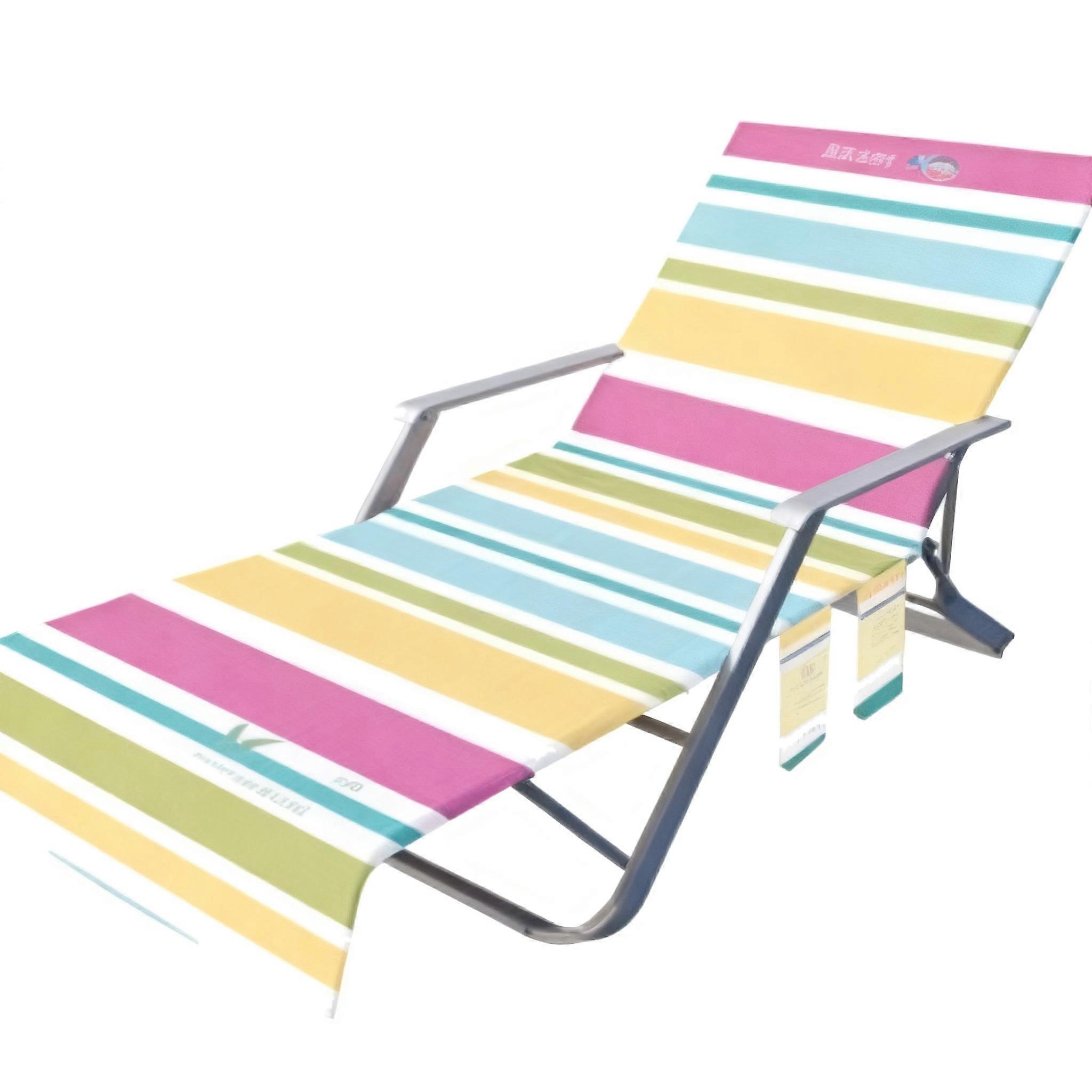 Microfiber Pool Lounger Towel With Side Pocket