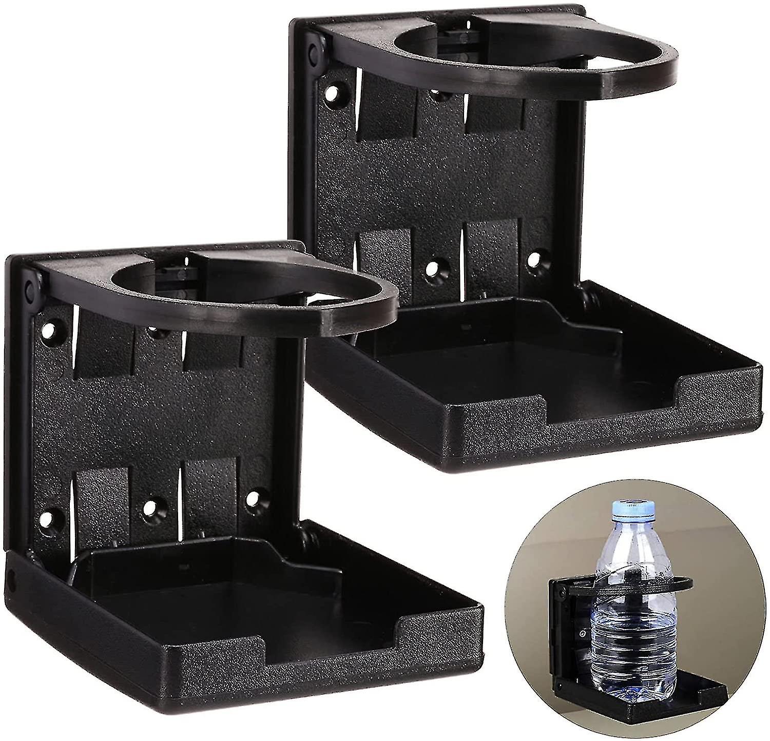 2 Pack Folding Cup Drink Holder, Universal Adjustable Automotive Drinking Cup