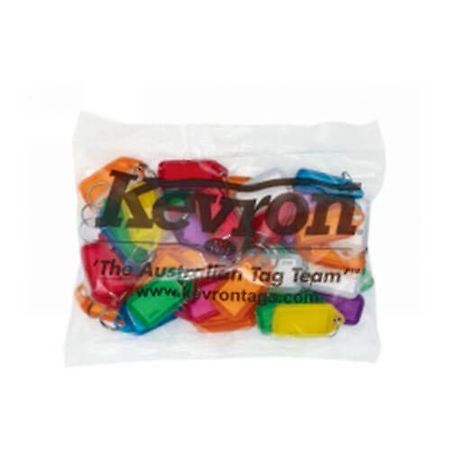 Kevron Transparent Plastic Key Tags Durable Easy Opening Clicktags Assorted
