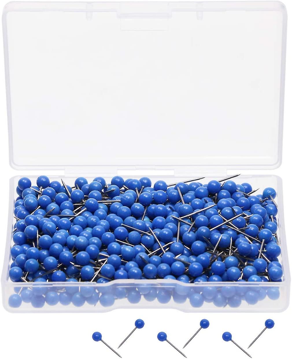 1/8 Inch Small Round Ball Head Decorative Push Pins Map Thumb Tacks for Travel Map Art Picture Photo Canvas Bulletin Cork Board Wall DIY Craft Home Sc