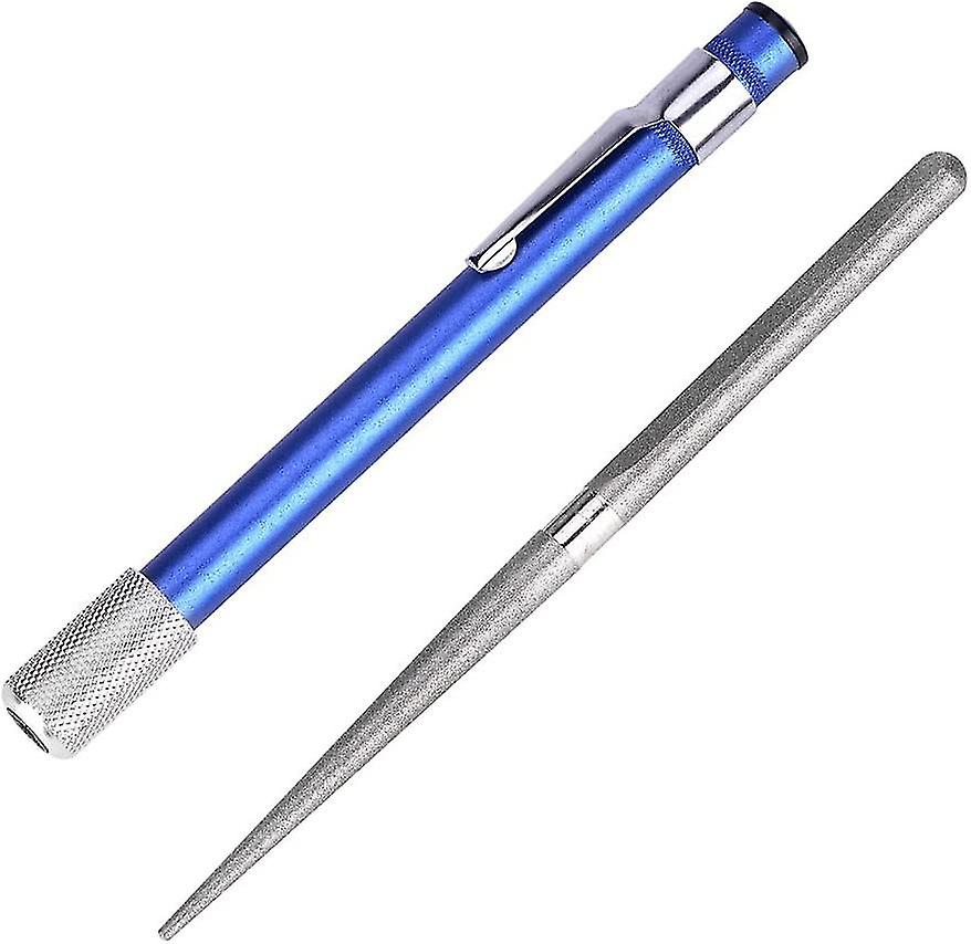 Serrated Sharpener,diamond Sharpening Stone Pen Stick, Portable Pocket Diamond Knife Sharpener