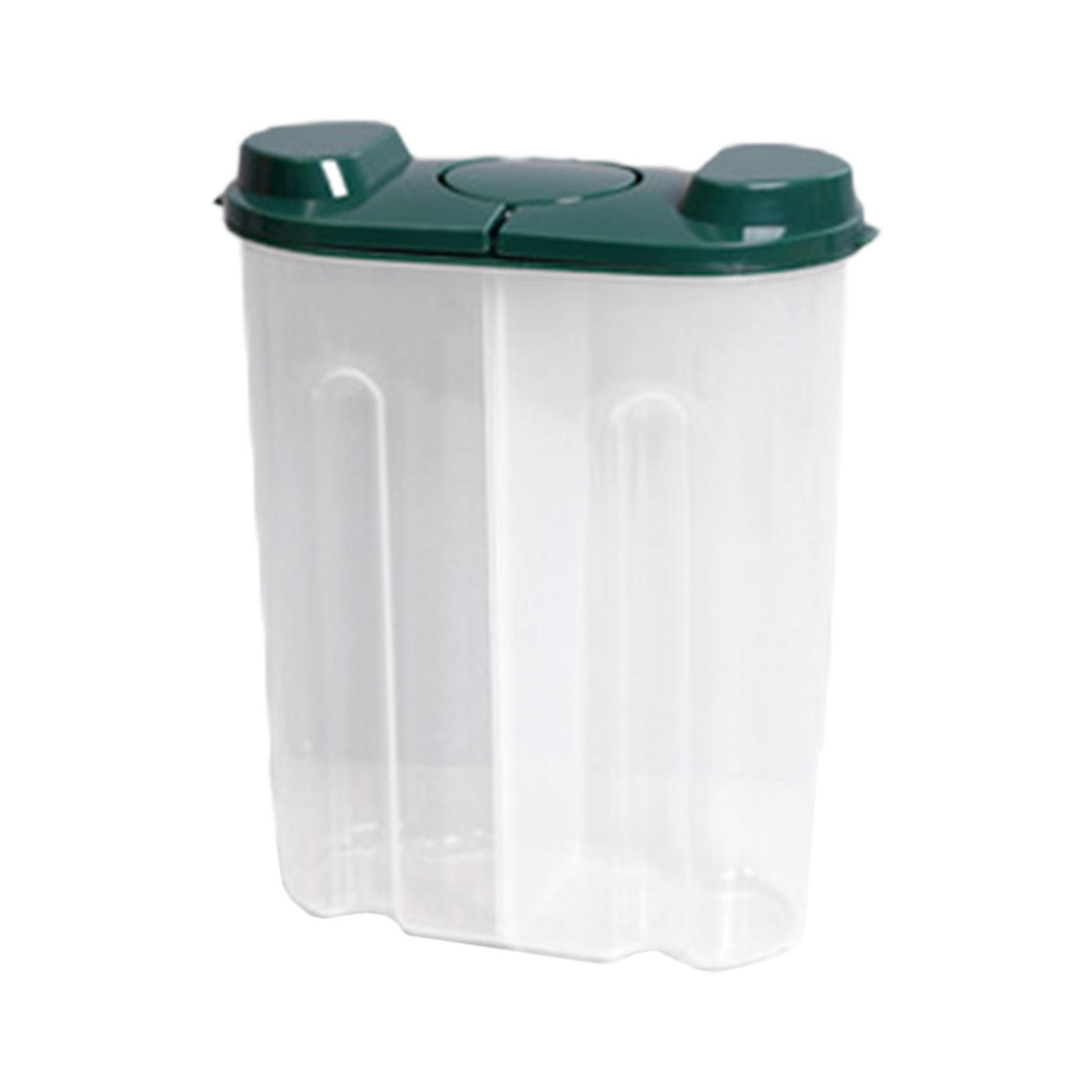 2500ml 2 Grid Reusble Plastic Food Storage Container With Lid Refrigerator Crisper Box Sealed Cans For Fresh Snacks Kitchen Grain Organizer For Tank