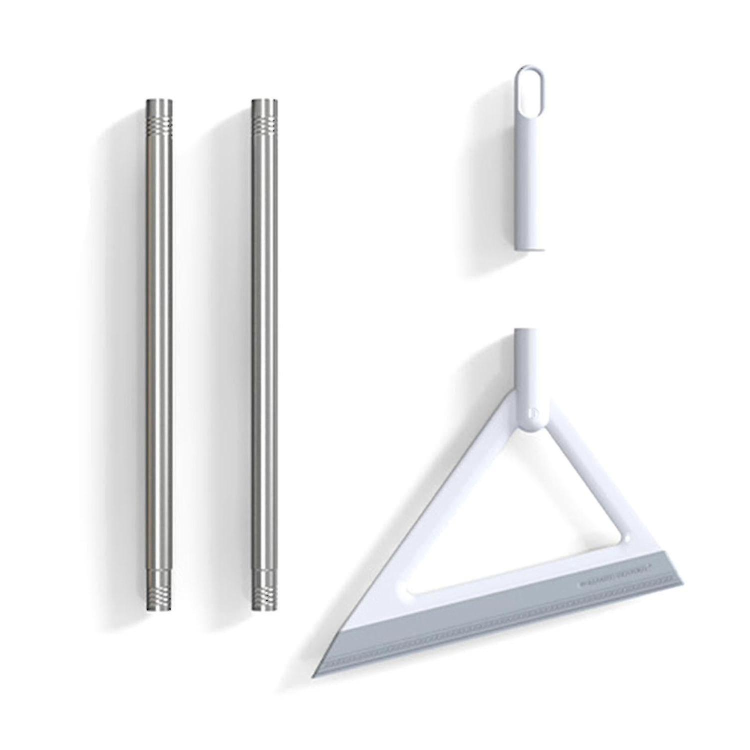 White Multifunctional Magic Broom Floor Window Wiper Detachable Triangle Broom