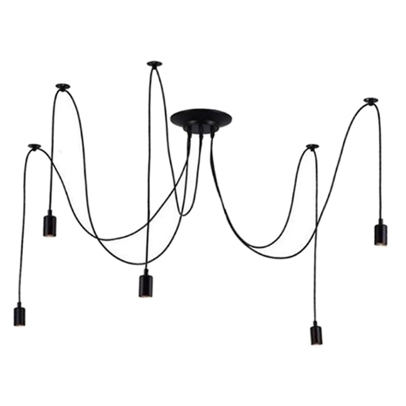 Multi Pendant Chandelier Adjustable DIY Ceiling Spider Pendant Light 5-Head