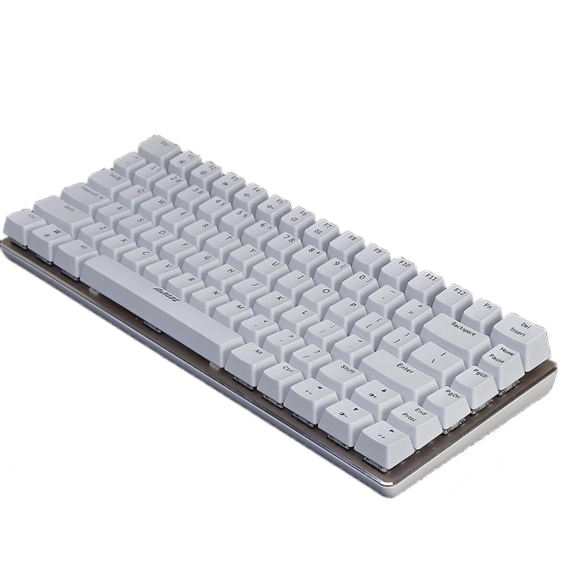 Mechanical Gaming Keyboard 18 Modes Rgb Backlit Wired Usb 82 Keys Blue/black Axis Professional Keypad For Gamer's Laptop Keyboard (white 1)