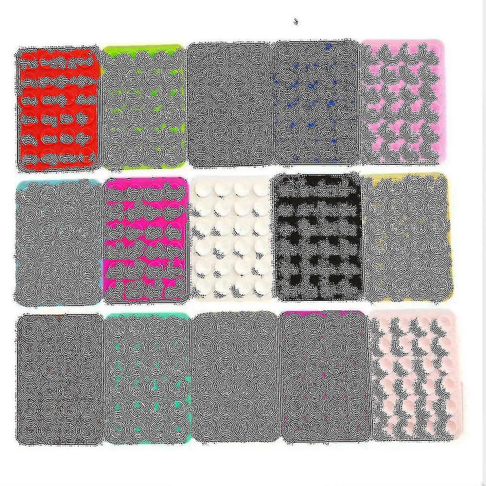 5pcs Silicone Suction Phone Case Adhesive Mount, For Iphone & Android Cellphone Case Compatible, Hands-free Mobile Accessory Holder