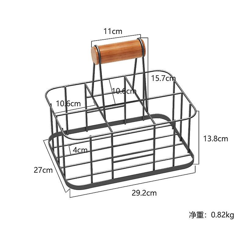 Metal Milk Crate/Bottle Carrier, Gray