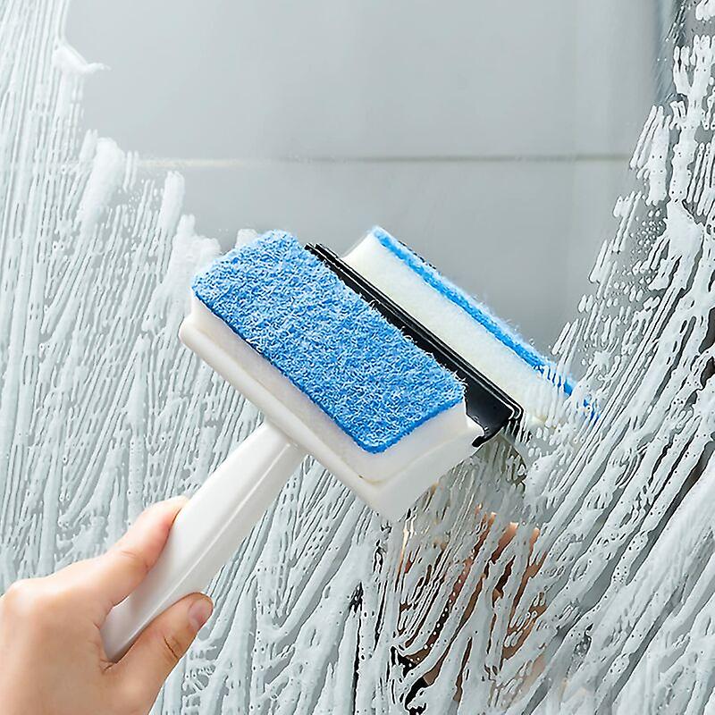 Window Cleaning Brush Microfiber Squeegee Window Scrubber,Professional Window Cleaning Combi Window Combi Window Scrubber for Bathroom Floor/Wall Tile