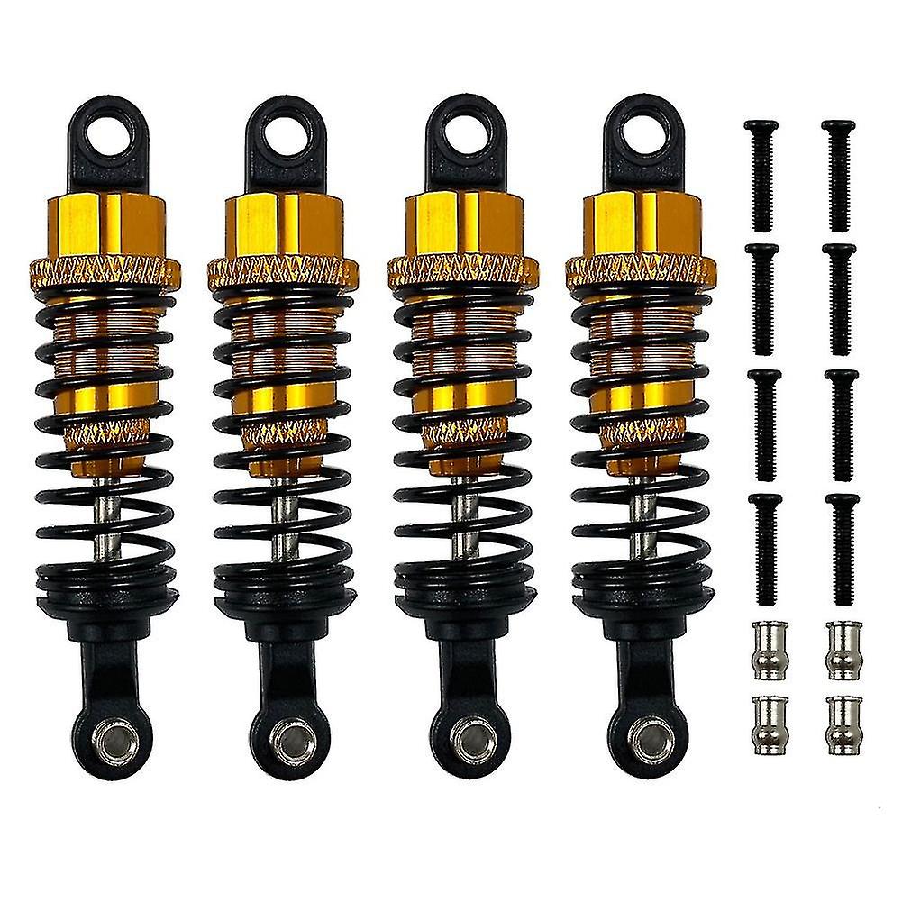 4pcs Metal Damper For A959 A959-b A949 A969 A979 K929 1/18 Rc Car Upgrades Parts,yellow