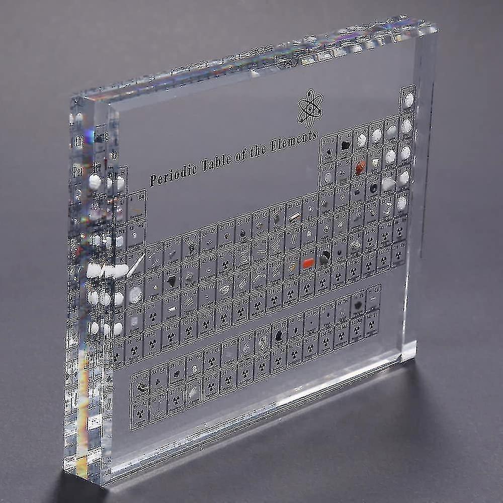 Acrylic Periodic Table With Real Elements, Chemical Elements Display, Periodic Table Of Elements, School Teaching, Birthday Gift