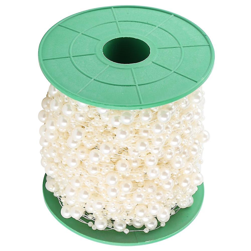 Faux Pearl Bead String Artificial Beading Accessories DIY Bouquet Clothes MaterialBeige
