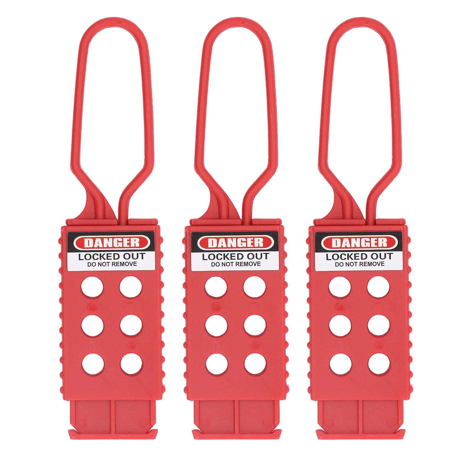 Uadme 3PCS 6 Holes Tagout Hasps-Security Lockout Hasp Electrical Insulation Lockout Hasp for Shutdown Maintenance 9mm Hole Diameter