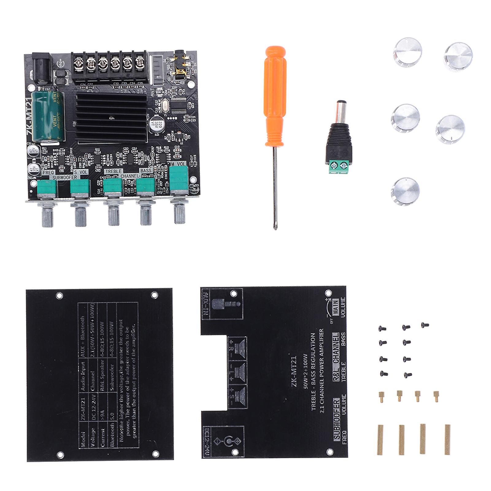 Digital Power Amplifier Module 2.1 Bass High Power Left Right Channels Power Amplifier Board Box