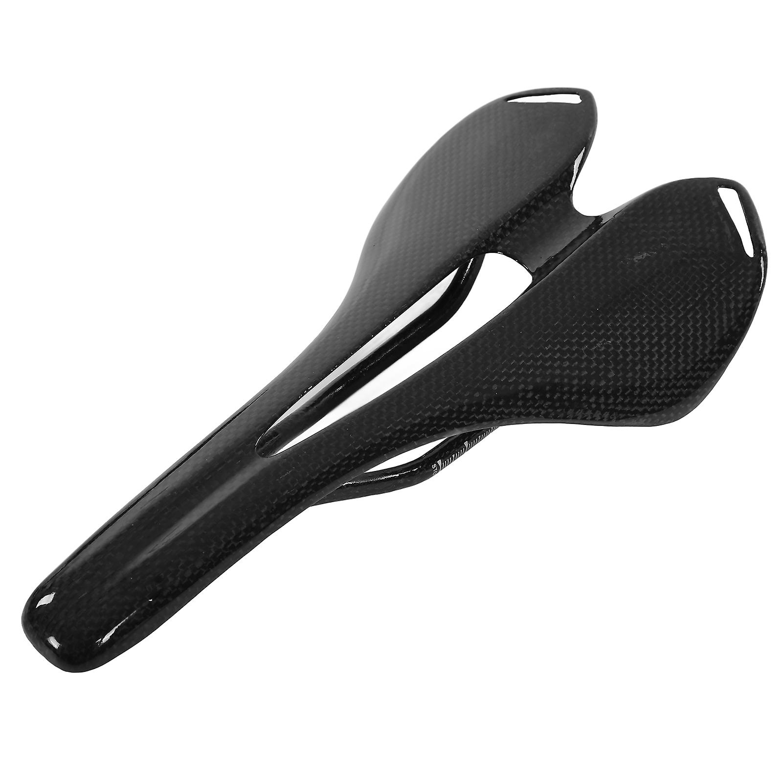 Coussin de selle de vélo 3K, selle creuse et respirante, entièrement en fibre de carbone, pour VTT et vélo de route, surface brillante