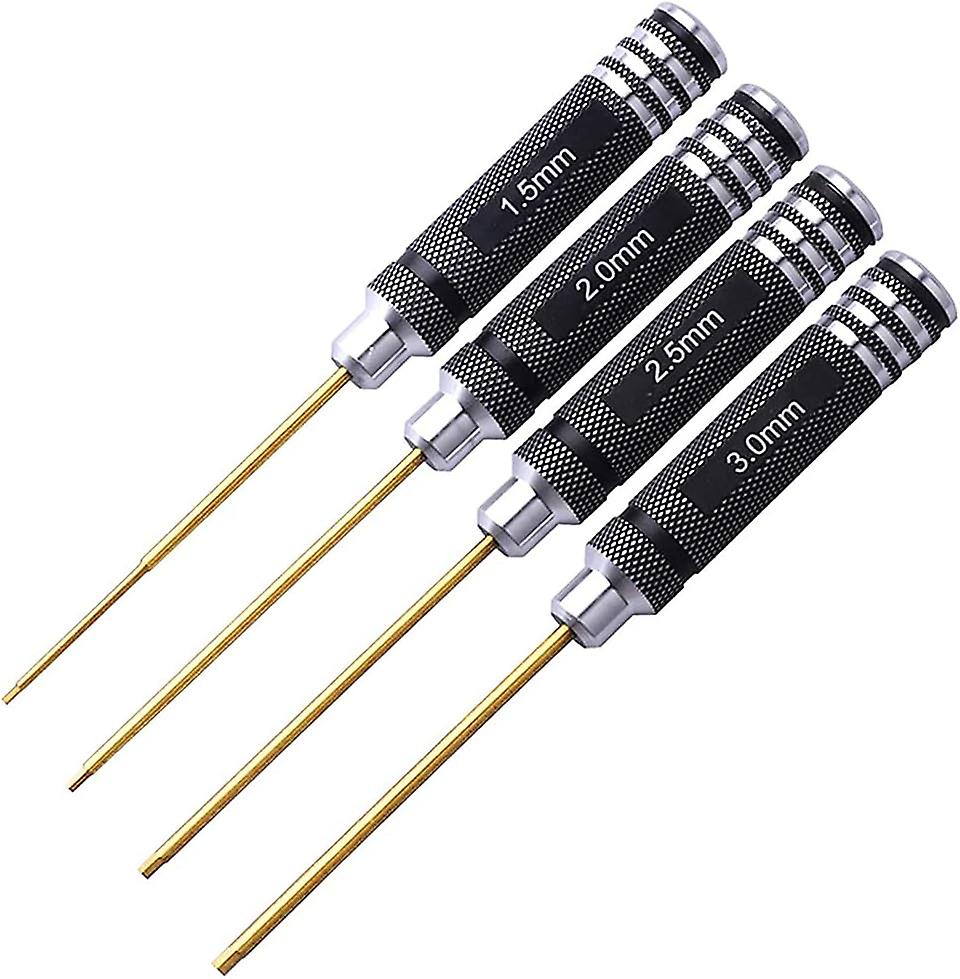 4 Titanium Hex Head Hex Socket Screwdriver for Multi-axis FPV Racing Drone/Quadcopter/Helicopter/Car Models