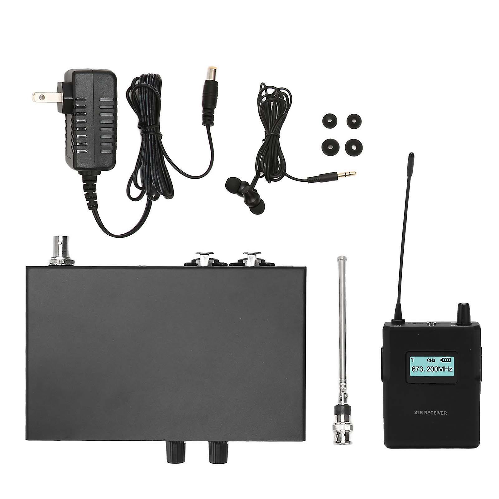 Stereo UHF Wireless Transmitter & Receiver with Earphone, 863-865MHz, US Voltage