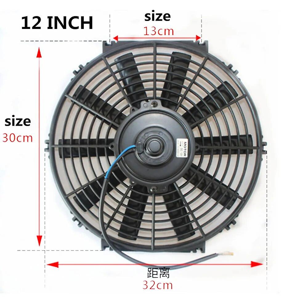 Ανεμιστήρας κλιματισμού αυτοκινήτου 12 ιντσών, 80W 120W 12V / 24V, ηλεκτρικός ανεμιστήρας κλιματισμού 12 ιντσών ~ 9336
