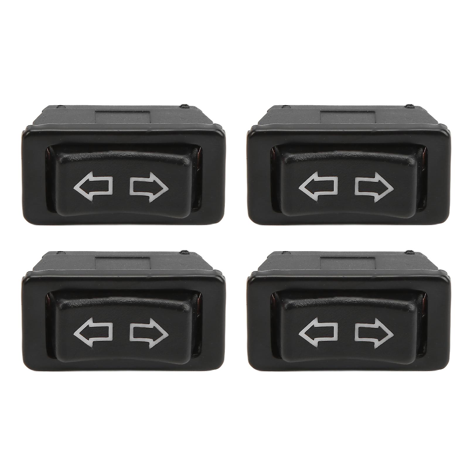 4pcs Universal 5 Pin Car Power Window Switch with Green Indicator Light DC12V/24V