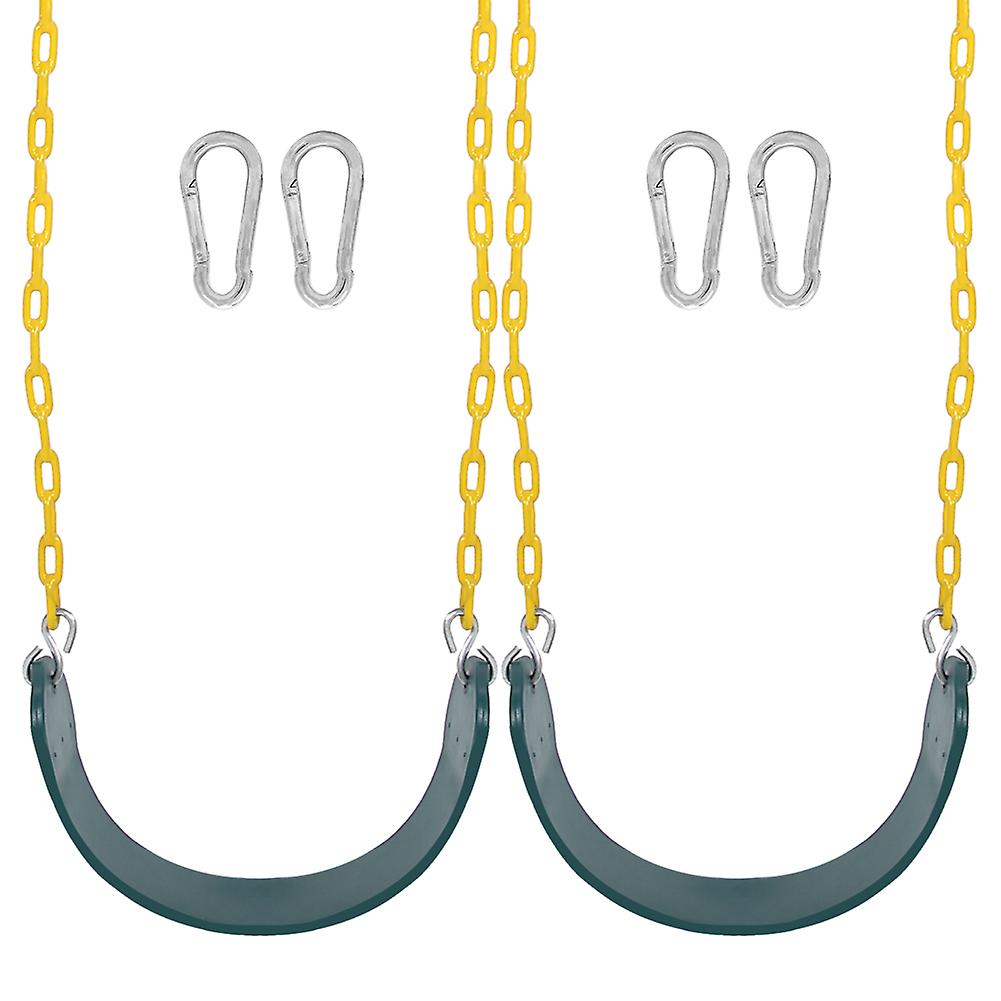 2-Pack Heavy-Duty Swing Seats with Chains & Hooks for Play Sets