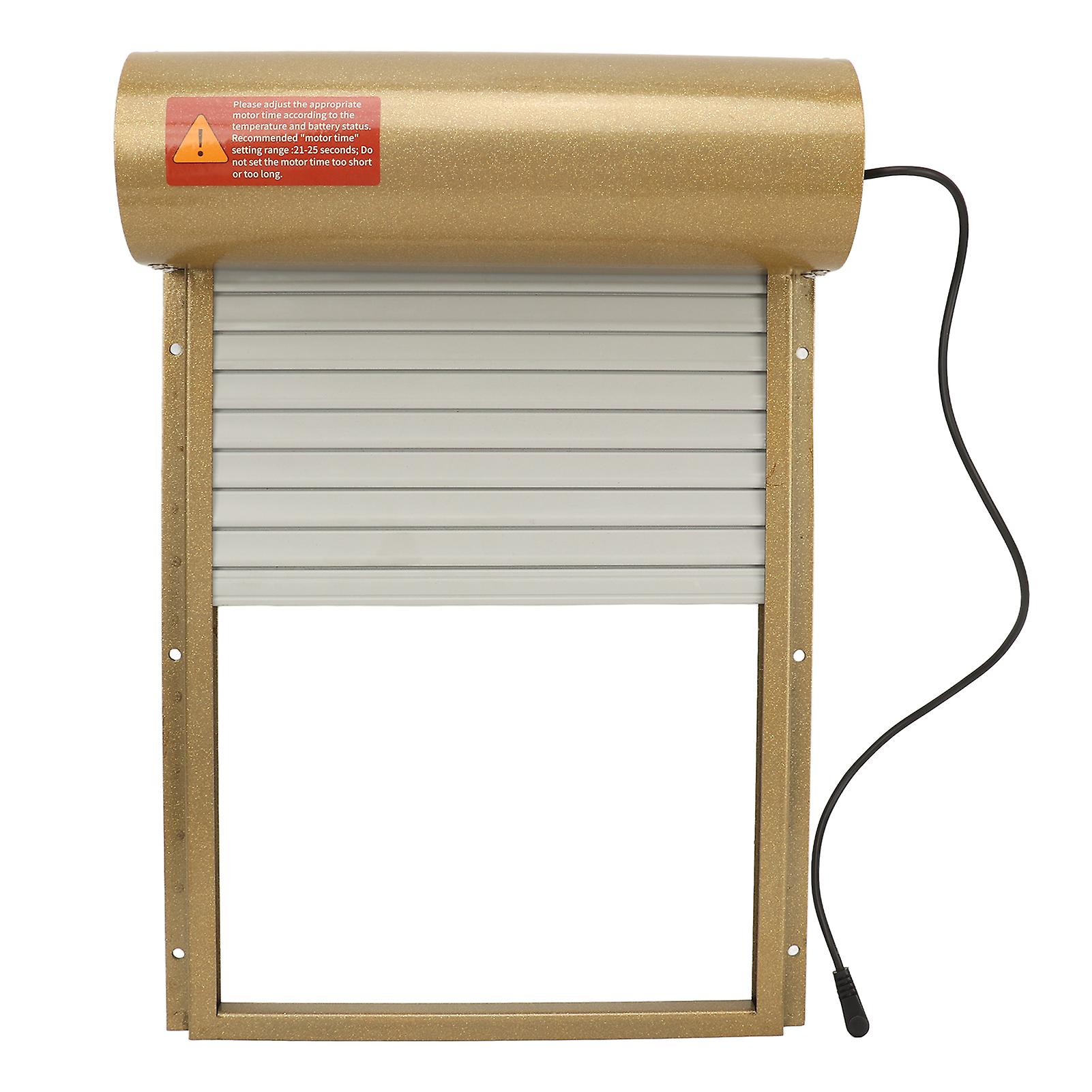 Solar Powered Automatic Chicken Coop Door 37x24.7cm Gold