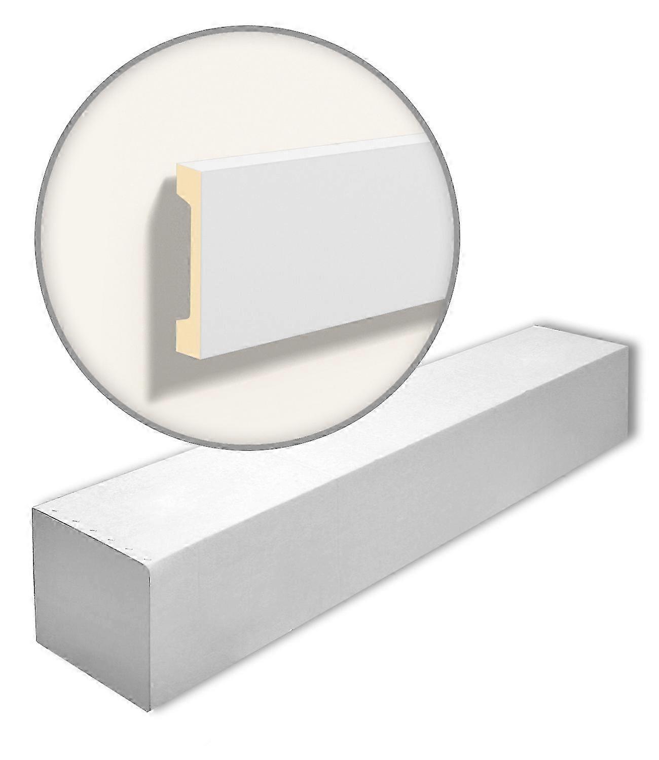NMC 5 x Rebord de fenêtre MA20-box 10 mètres DOMOSTYL mousse rigide polyuréthane 200 cm blanc pré-apprêté léger, robuste, extrêmement précis dimensionnellement