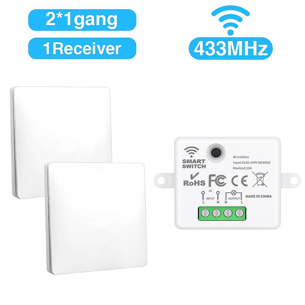433mhz Self Powered Wireless Wall Switches No Need Battery 86 Type Wall Panel No Wiring Remote Controller Light Switch