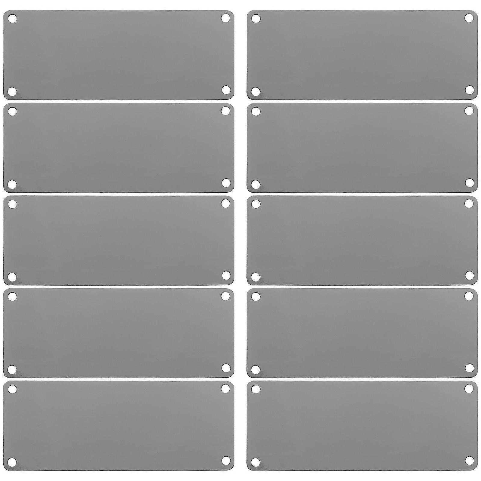 10pcs Name Signs DIY Engraving Blank Signs Multi-function Metal Sign Blanks