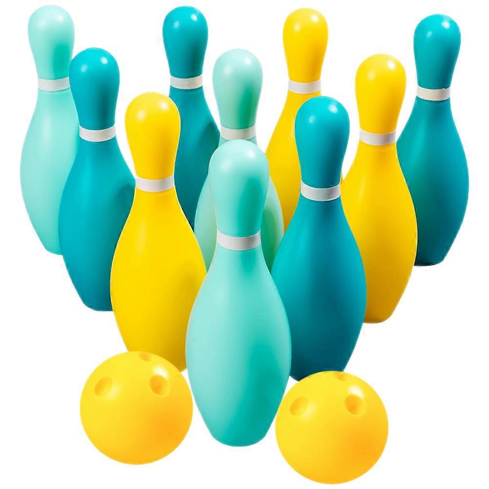 1 Set Bowling Balls Plaything Plastic Bowling Pin Interactive Plaything