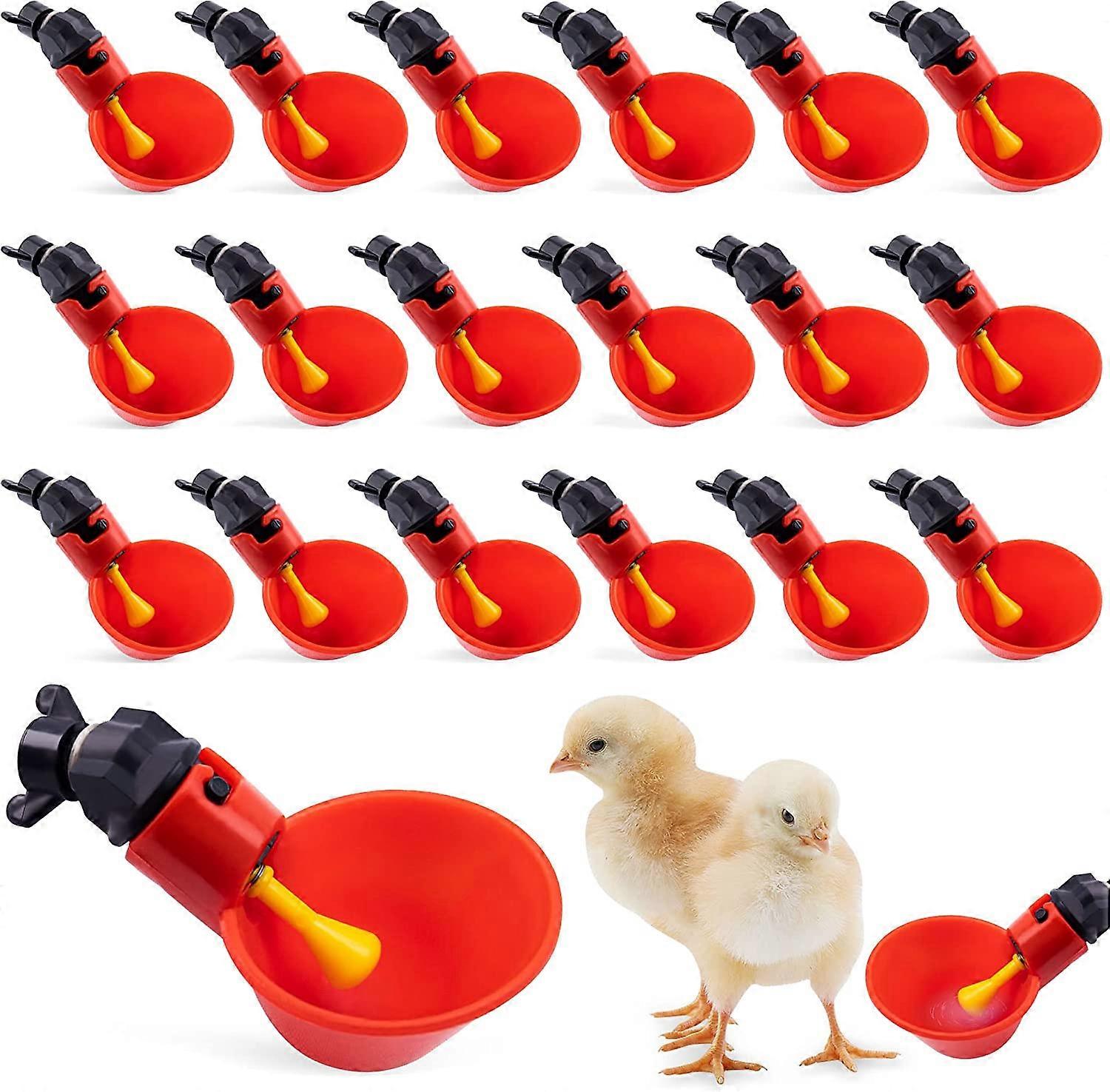 Pack 30 Automatic Chicken Water Cups Drinker Poultry Water Cups,for Poultry Quail Duck Chicken Bird Drinker