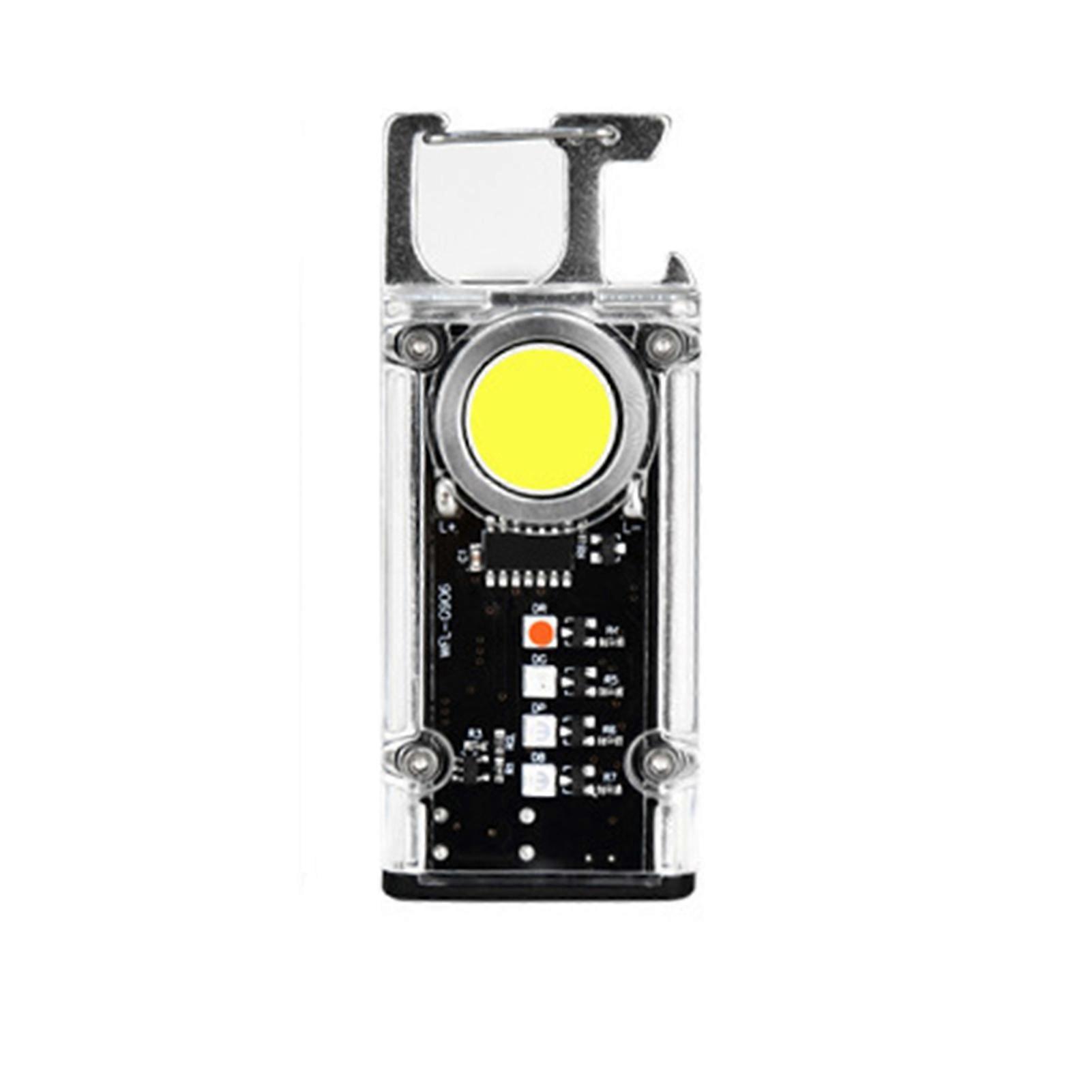 LED Flashlight High Brightness Compact Size Multiple Lighting Modes Rechargeable with Bottle Opener Outdoor Camping Keychain Lamp Flashlight Camping S