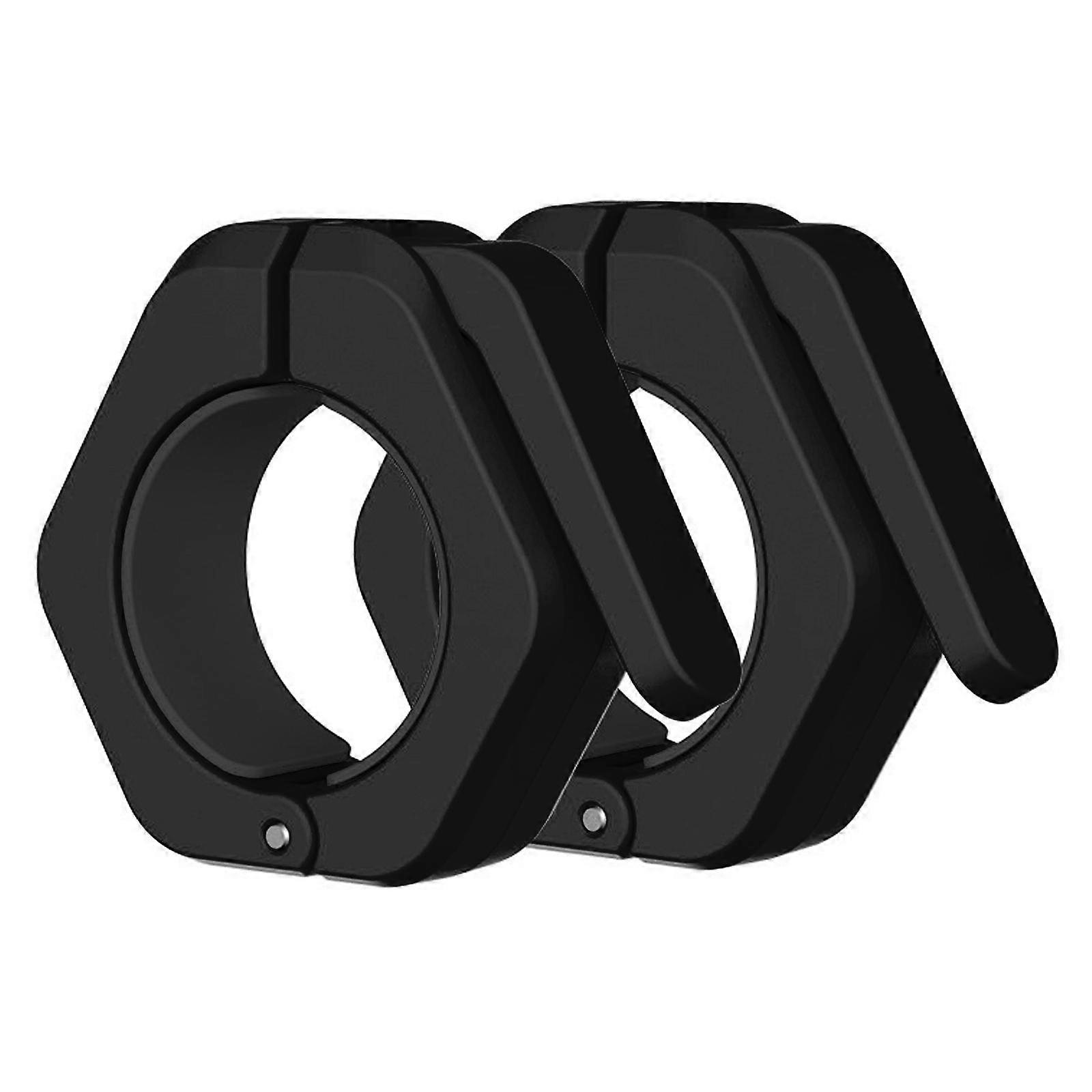 2x الوزن المشابك رفع الأثقال الصالة الرياضية المصاعد وقوة تدريب الحديد المشابك أسود