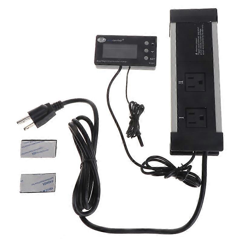 Tc-220 0-50c Day/night On Off Digital Reptile Thermostat With Timer Regulator Animal Amphibian Temperature Controller