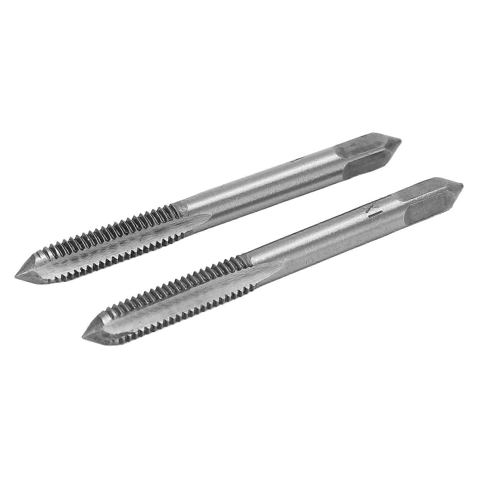 2pcs/set Metric Machine Tap High Speed Steel 3 Straight Flutes Screw Thread Tapping Toolm6x1