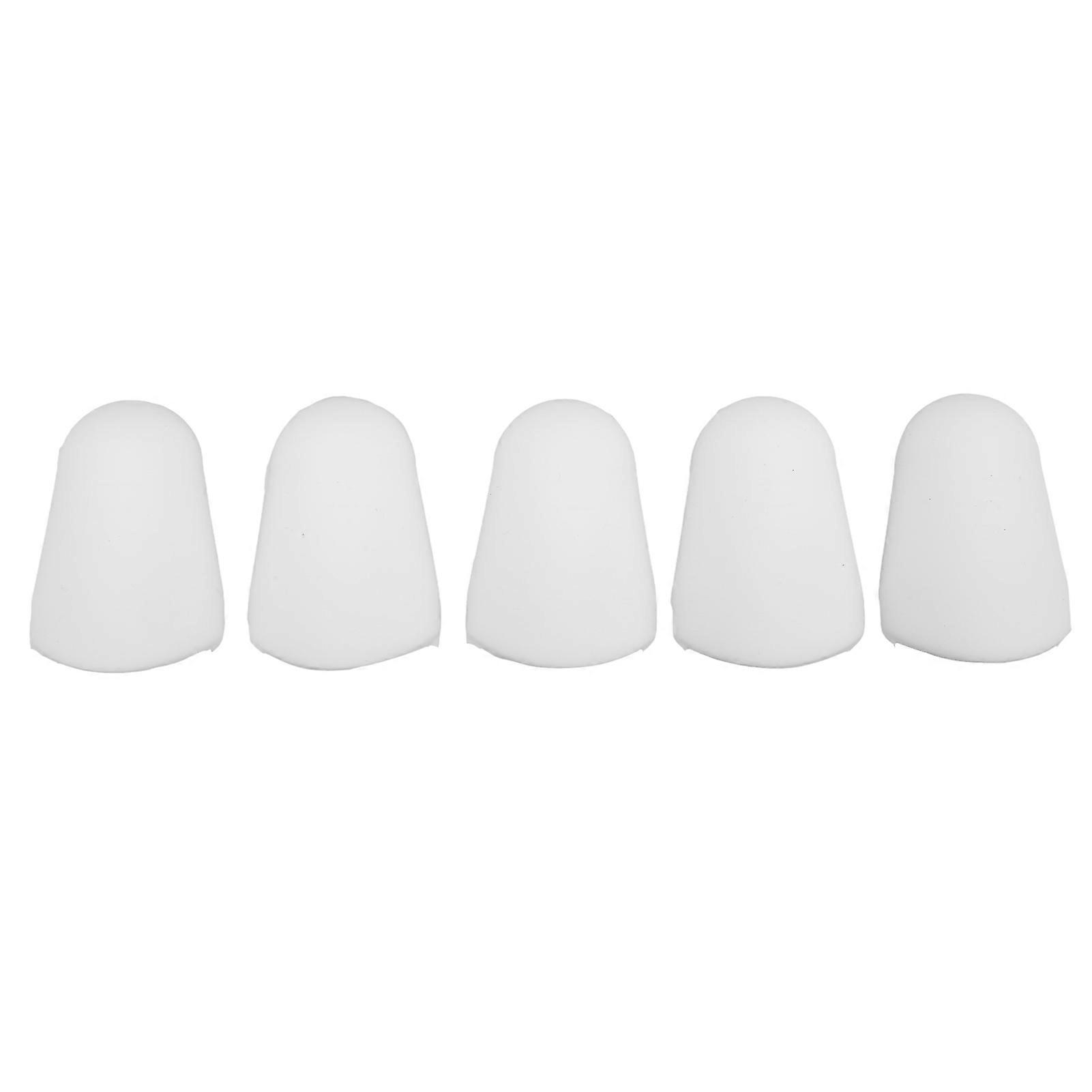 5pcs Mouthpiece Cap Silicone Protector Accessory Set Kit For Clarinet Saxophone White