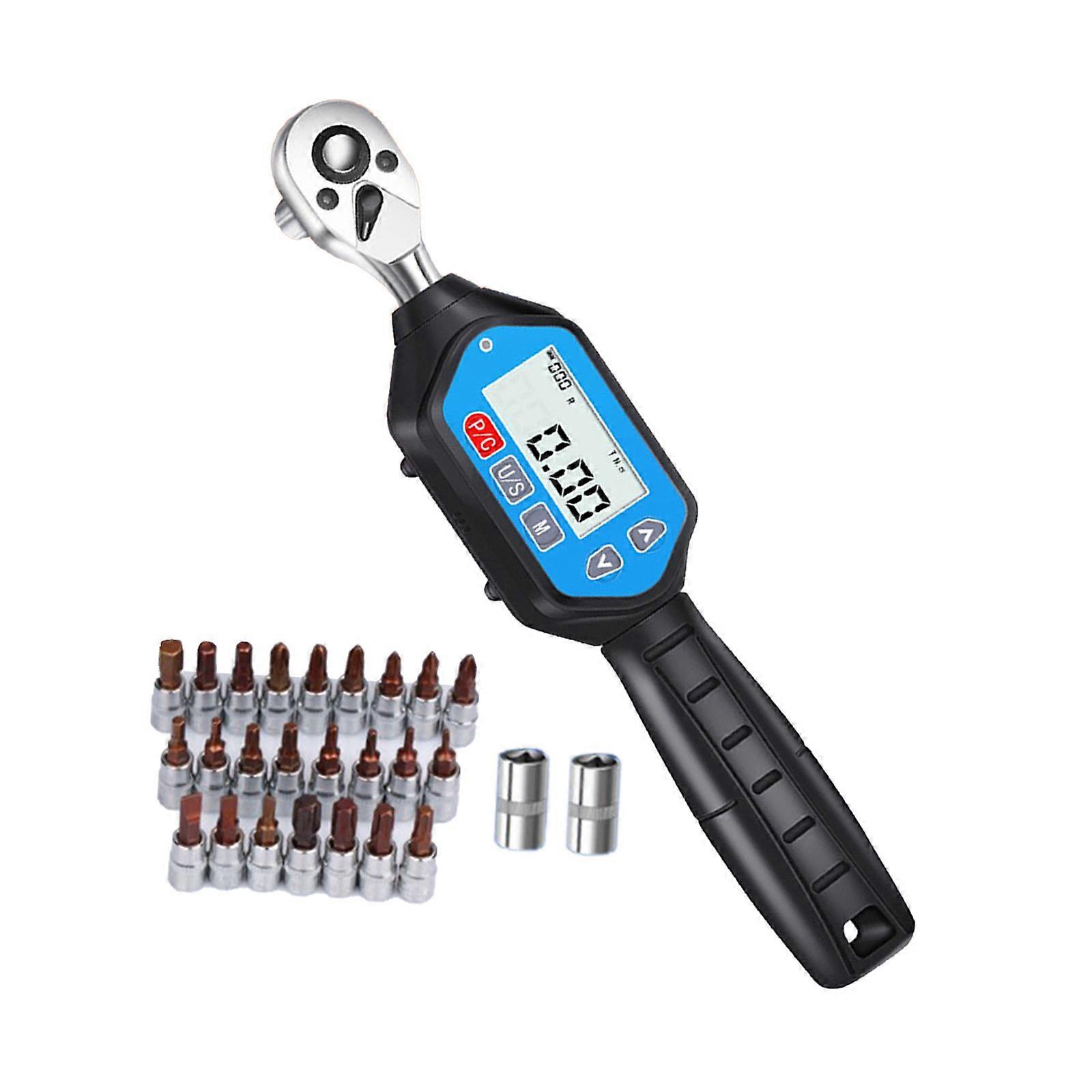 25 stykker digital momentnøkkel 3/8" stasjon solid for bilmoto rørledning