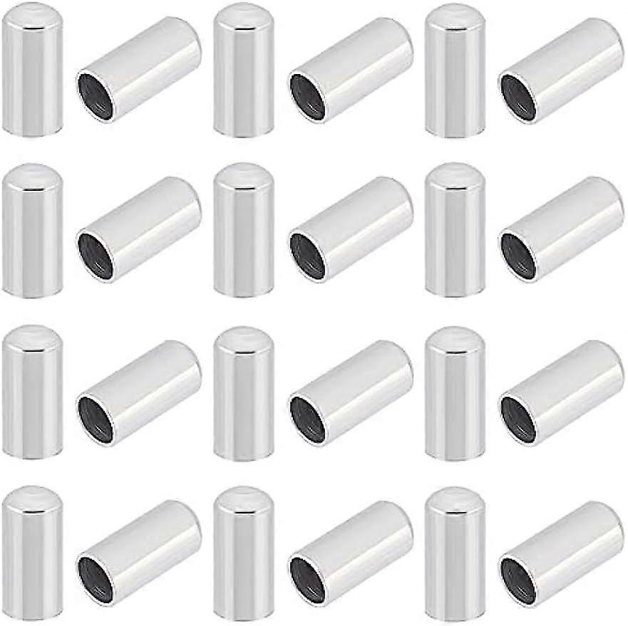 100pcs Stainless Steel Cord Ends 3mm Inner End Caps Terminators Cord Finding Round Leather Cord