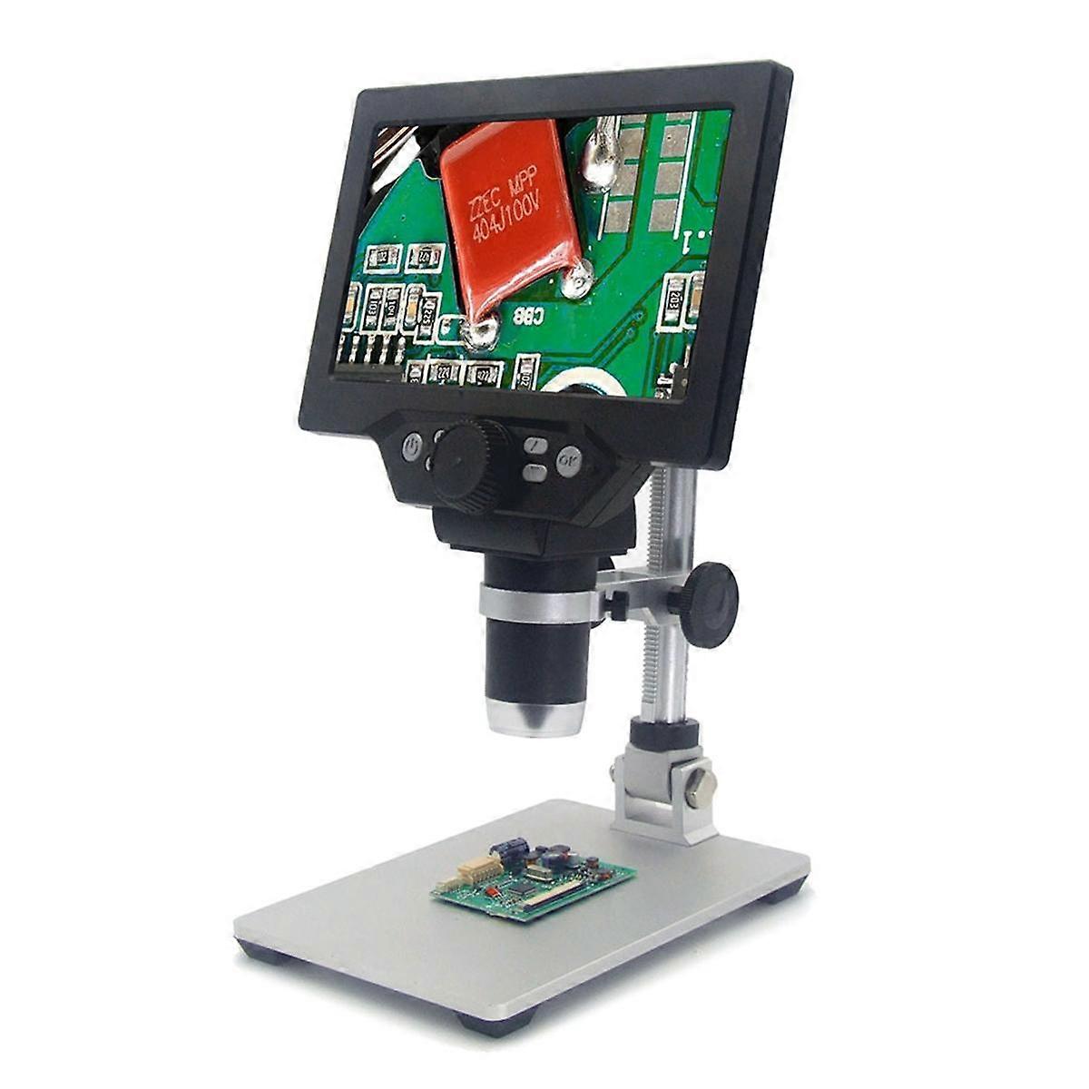 1200X Digital Microscope USB Portable 7 Inch LCD Video Soldering Microscope PCB Phone Repair Inspec